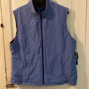 NWT fleece lined vest steel blue